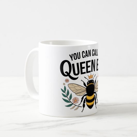 Funny Queen Bee Kaffeetasse (Vorderseite Links)