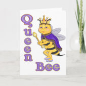 Funny Queen Bee Karte (Vorderseite)