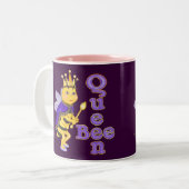 Funny Queen Bee Zweifarbige Tasse (Vorderseite Links)