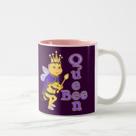 Funny Queen Bee Zweifarbige Tasse (Rechts)
