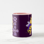 Funny Queen Bee Zweifarbige Tasse (Mittel)
