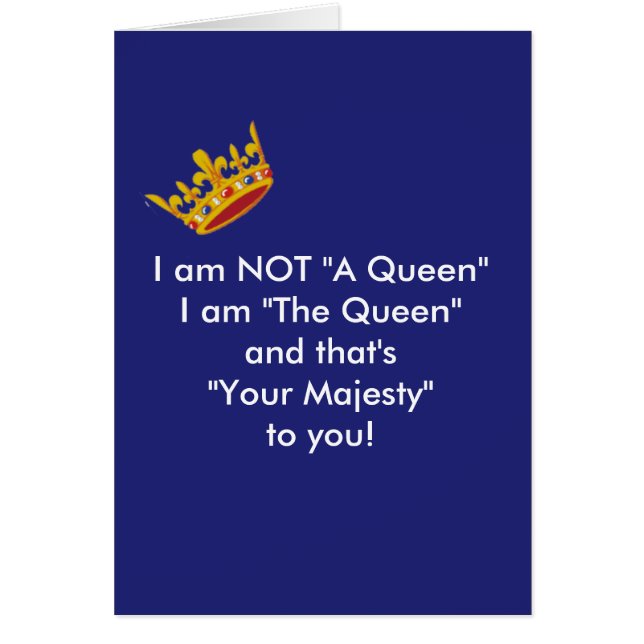 Funny Queen Card - Marine (Vorne)