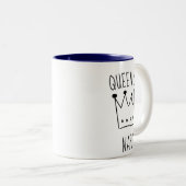 Funny Queen of Nickerchens Crown Coffee Zweifarbige Tasse (VorderseiteRechts)