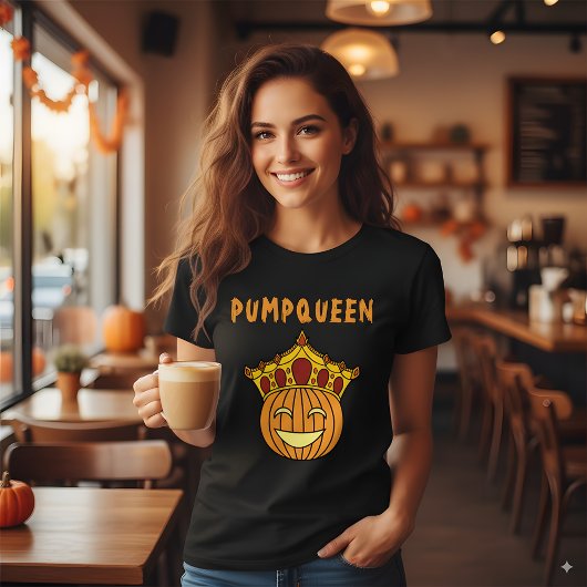 Funny Queen Pumpkin Pub Couple Halloween Kostüm T-Shirt