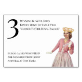 Funny Queen Table Three Bunco Tischnummer (Vorderseite)