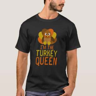 Funny Queen Turkey Family Matching Erntedank T T-Shirt