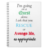 Funny Quest Notebook Notizblock (Vorderseite)