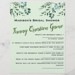 Funny Question Game Brautparty