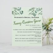 Funny Question Game Brautparty (Stehend Vorderseite)