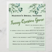 Funny Question Game Brautparty (Vorne/Hinten)