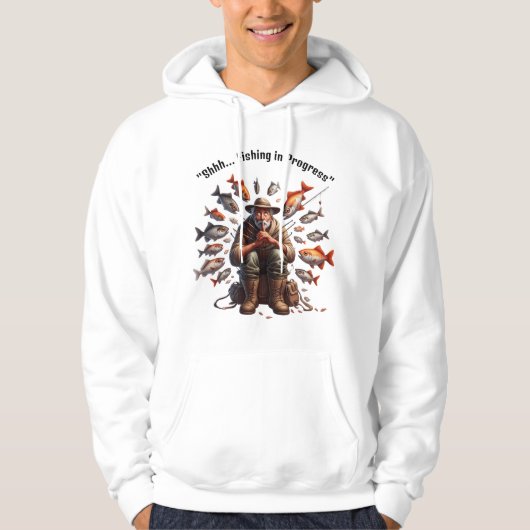 Funny Quiet Fisherman Hoodie (Vorderseite)