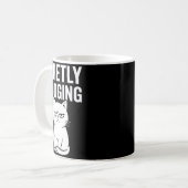 Funny Quietly Judging Sarcastic Crazy Cat Lover Gr Kaffeetasse (Vorderseite Links)