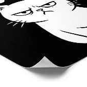 Funny Quietly Judging Sarcastic Crazy Cat Lover Gr Poster (Ecke)