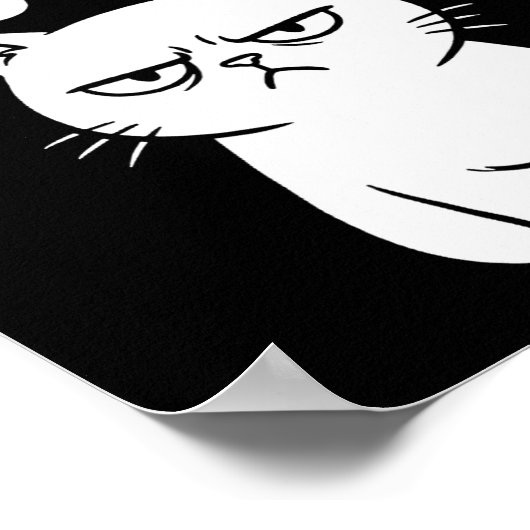 Funny Quietly Judging Sarcastic Crazy Cat Lover Gr Poster (Ecke)