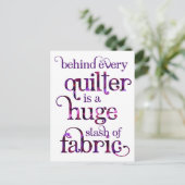 Funny Quilt Quote Quilt Quilt Stash Postkarte (Stehend Vorderseite)