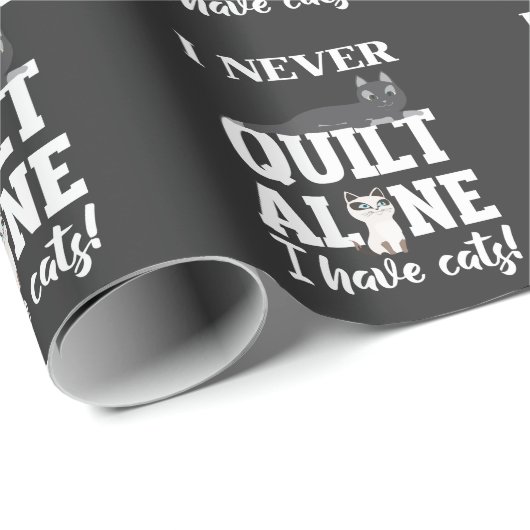 Funny Quilter Cat Lady Geschenk für Quilter Geschenkpapier (Rolleneckpunkt)