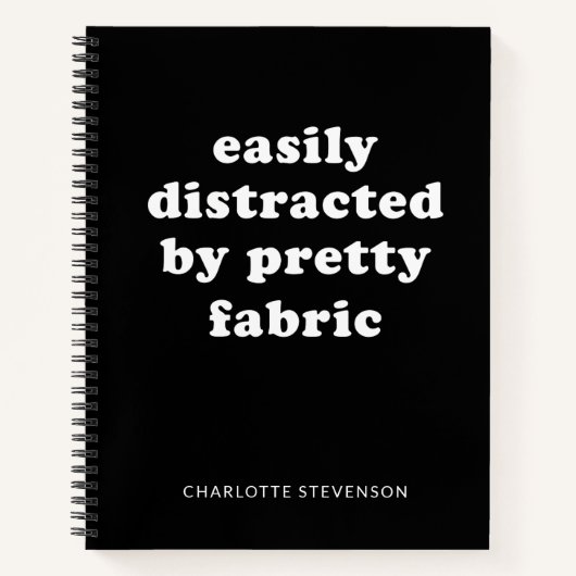 Funny Quilter Fabric Zitat Personalisierter Name S Notizblock (Vorderseite)