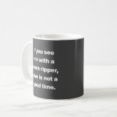 Funny Quilter Problems Zitat schwarz Kaffeetasse (Vorderseite Links)