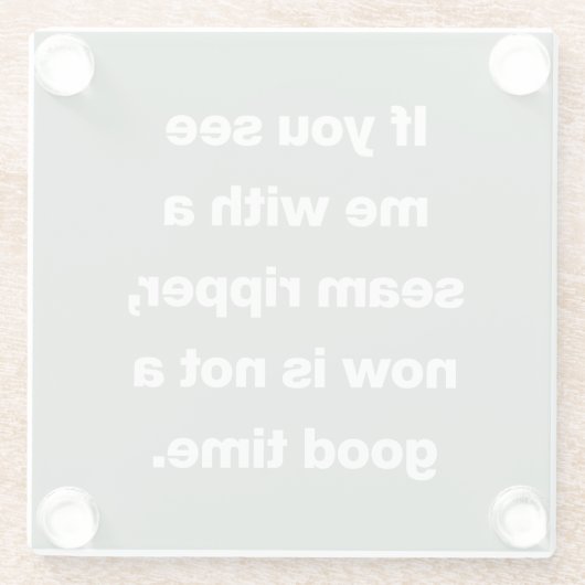 Funny Quilter Problems Zitat zu Sage Green Glasuntersetzer (Rückseite)