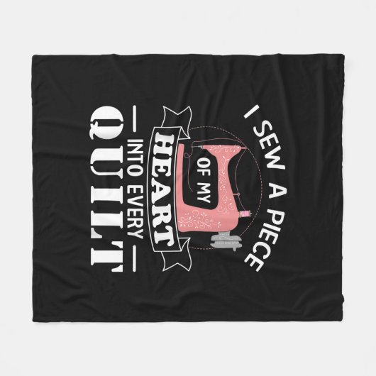 Funny Quilters Geschenke Fleecedecke (Vorderseite (Horizontal))