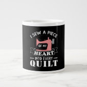 Funny Quilters Geschenke Jumbo-Tasse (Vorderseite)