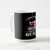 Funny Quilters Geschenke Kaffeetasse (Vorderseite Links)
