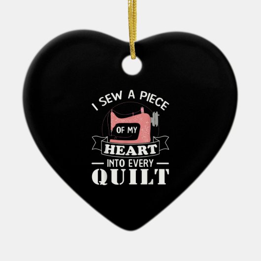 Funny Quilters Geschenke Keramik Ornament (Vorne)