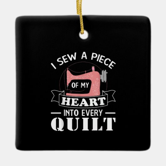 Funny Quilters Geschenke Keramikornament (Vorderseite)