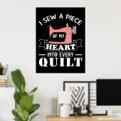 Funny Quilters Geschenke Poster (Heimbüro)