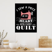 Funny Quilters Geschenke Poster (Küche)