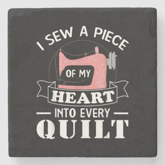 Funny Quilters Geschenke Steinuntersetzer (Vorderseite)