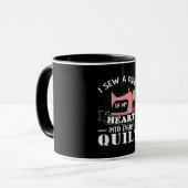 Funny Quilters Geschenke Tasse (Vorderseite Links)