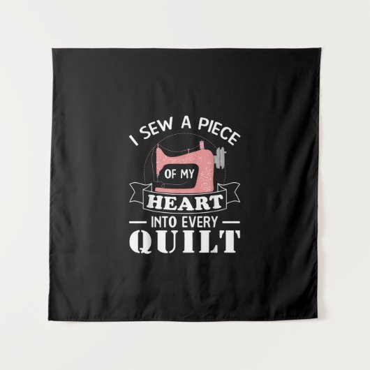 Funny Quilters Geschenke Wandteppich (Vorderseite)