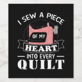 Funny Quilters Geschenke Weinetikett (Einzelnes Label)