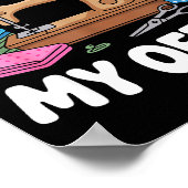 Funny Quilting Art For Men Women Cat Quilt Sewing Poster (Ecke)