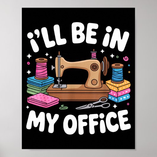 Funny Quilting Art For Men Women Cat Quilt Sewing Poster (Vorne)