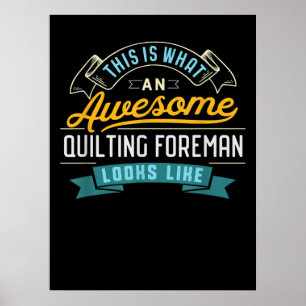 Funny Quilting Eman Phantastisch Job Beruf Poster