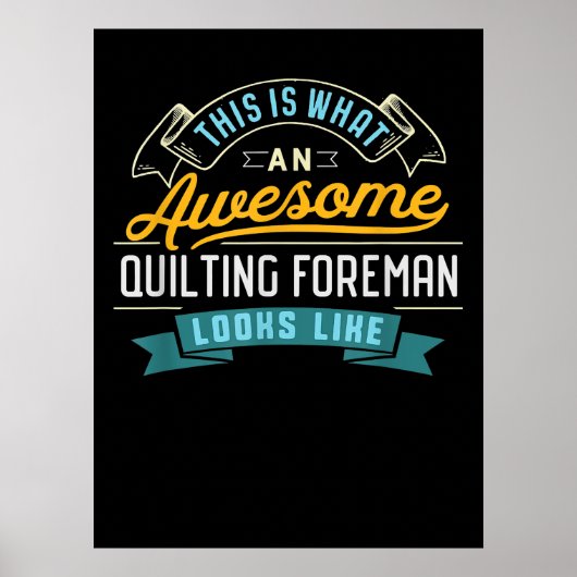 Funny Quilting Eman Phantastisch Job Beruf Poster (Vorne)