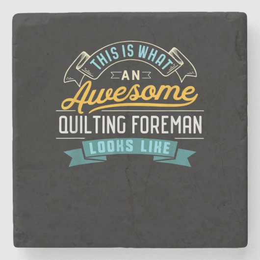 Funny Quilting Eman Phantastisch Job Beruf Steinuntersetzer (Vorderseite)