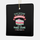 Funny Quilting Fabric Quilters Keramikornament (Links)