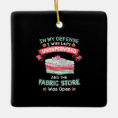 Funny Quilting Fabric Quilters Keramikornament (Vorderseite)