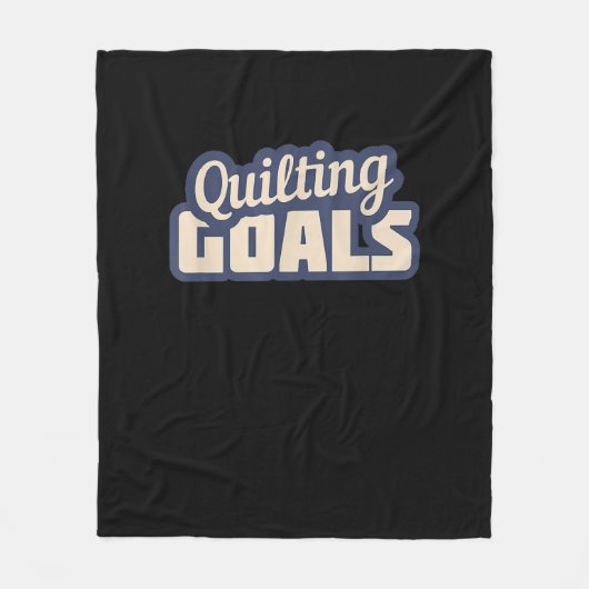 Funny Quilting Goals Quilting Fleecedecke (Vorderseite)