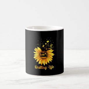 Funny Quilting Life Love Sun Flower Quilters Gift Kaffeetasse