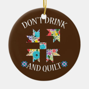 Funny Quilting Nähen Quilt Quilter Geschenke  Keramik Ornament