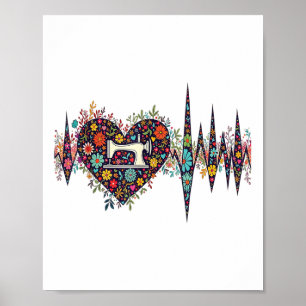 Funny Quilting Nähstoff für Frauen Nähen ist m Poster