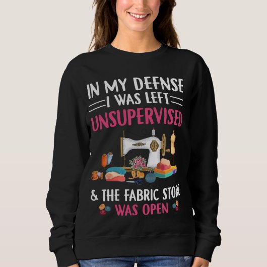 Funny Quilting Nähstuck Seamstress Sewer Quilt Sweatshirt (Vorderseite)