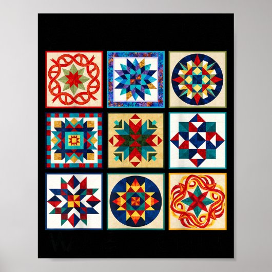 Funny Quilting Sewing Make A Quilt Patterns Quilte Poster (Vorne)