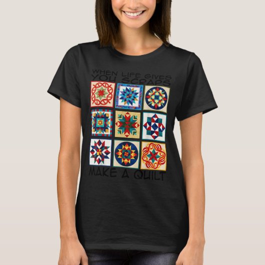 Funny Quilting Sewing Make A Quilt Patterns Quilte T-Shirt (Vorderseite)
