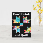 Funny Quilting Sewing Quilt Quilter Gift Karte (Gelbe Blume)