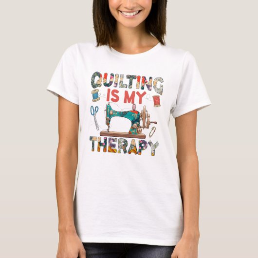 Funny Quilting Woman's T-Shirt (Vorderseite)
